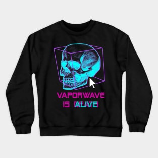 Vaporwave Skull Cyberpunk Style Retro Crewneck Sweatshirt